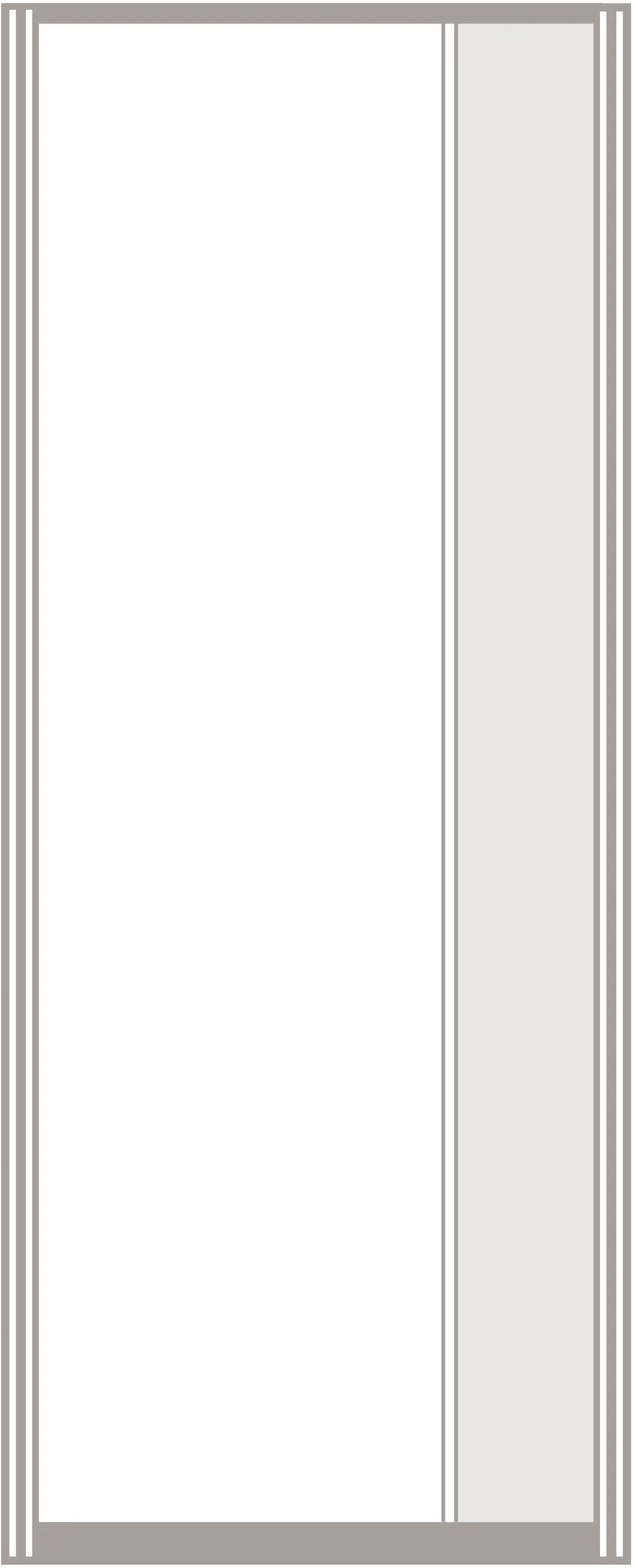 Sliding wardrobe panel
